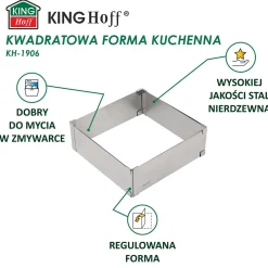 FORMA REGULOWANA RANT DO CIAST TORTÓW KINGHOFF KH-1906 KWADRATOWA