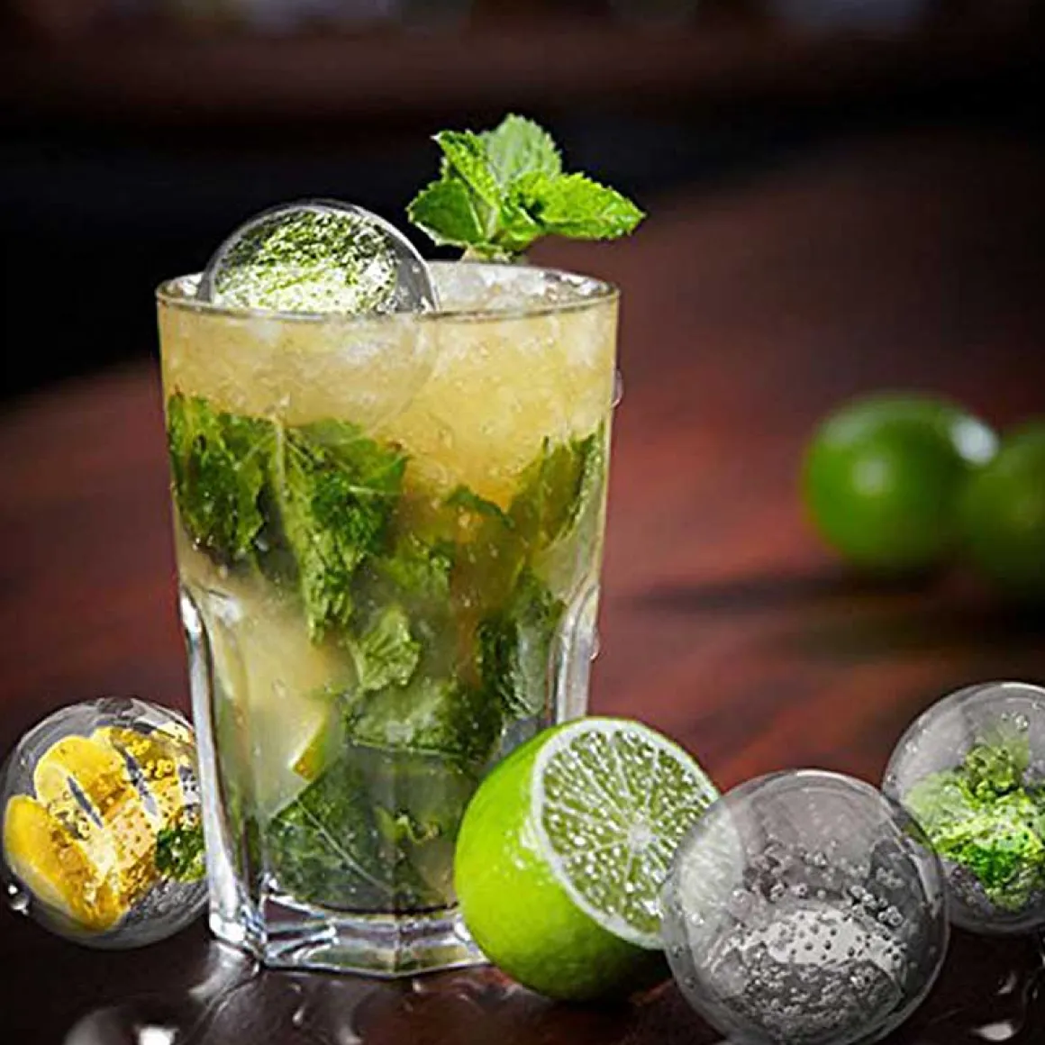 FORMA SILIKONOWA NA 6 KUL LODOWYCH DO DRINKÓW NAPOJÓW
