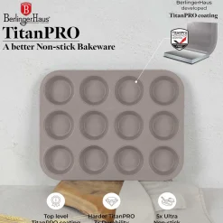 FORMA TYTANOWA DO 12 MUFFINEK BERLINGER HAUS BH-7947 TAUPE