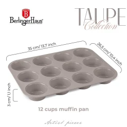 FORMA TYTANOWA DO 12 MUFFINEK BERLINGER HAUS BH-7947 TAUPE