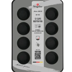 FORMA TYTANOWA DO MUFFINEK BERLINGER HAUS BH-7876 MATTE BLACK