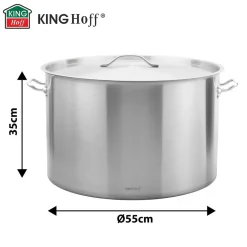 GARNEK GASTRONOMICZNY Z POKRYWĄ STALOWĄ Ø55cm 83L KINGHOFF KH-2029