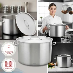 GARNEK GASTRONOMICZNY Z POKRYWĄ STALOWĄ Ø50cm 58L KINGHOFF KH-2028