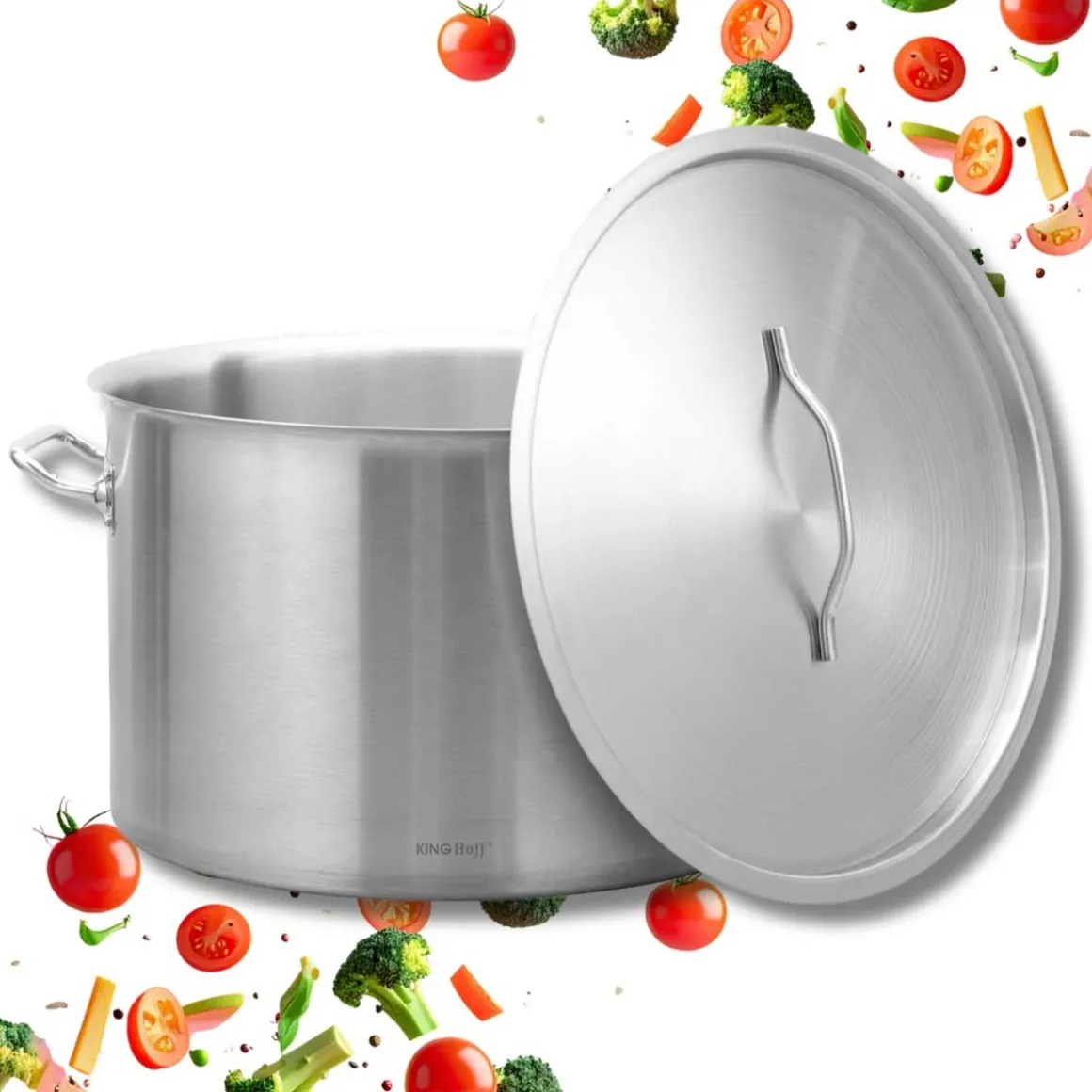 GARNEK GASTRONOMICZNY Z POKRYWĄ STALOWĄ Ø45cm 44L KINGHOFF KH-2027