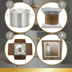 GARNEK GASTRONOMICZNY Z POKRYWĄ STALOWĄ Ø38cm 27L KINGHOFF KH-2025