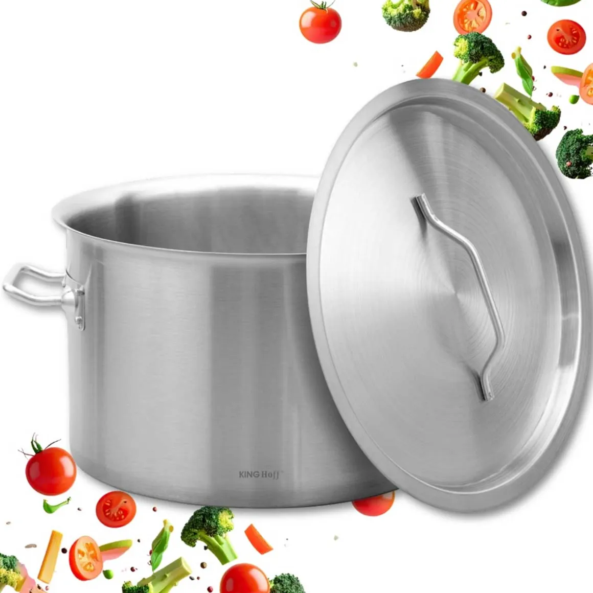 GARNEK GASTRONOMICZNY Z POKRYWĄ STALOWĄ Ø36cm 24L KINGHOFF KH-2024