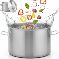 GARNEK GASTRONOMICZNY Z POKRYWĄ STALOWĄ Ø30cm 14L KINGHOFF KH-2022