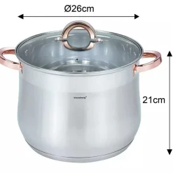GARNEK GASTRO Z POKRYWĄ 26cm 10,7L KLAUSBERG KB-7794