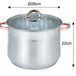 GARNEK GASTRO Z POKRYWĄ 28cm 13L KLAUSBERG KB-7795