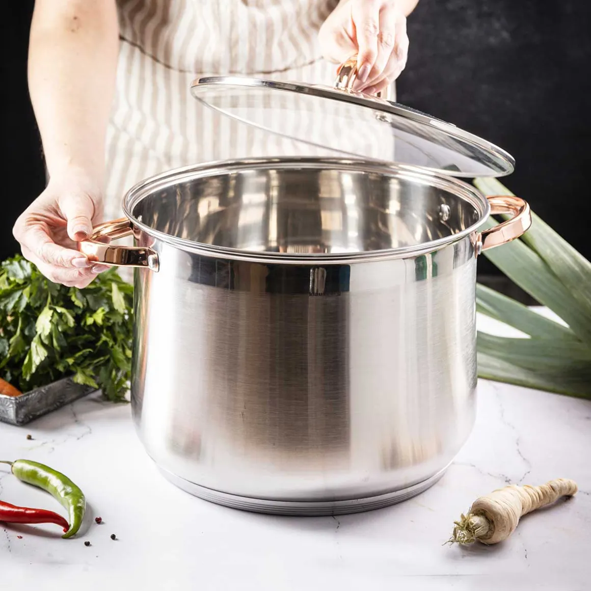 GARNEK GASTRO Z POKRYWĄ 30cm 16L KLAUSBERG KB-7796