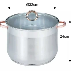 GARNEK GASTRO Z POKRYWĄ 32cm 18,7L KLAUSBERG KB-7797