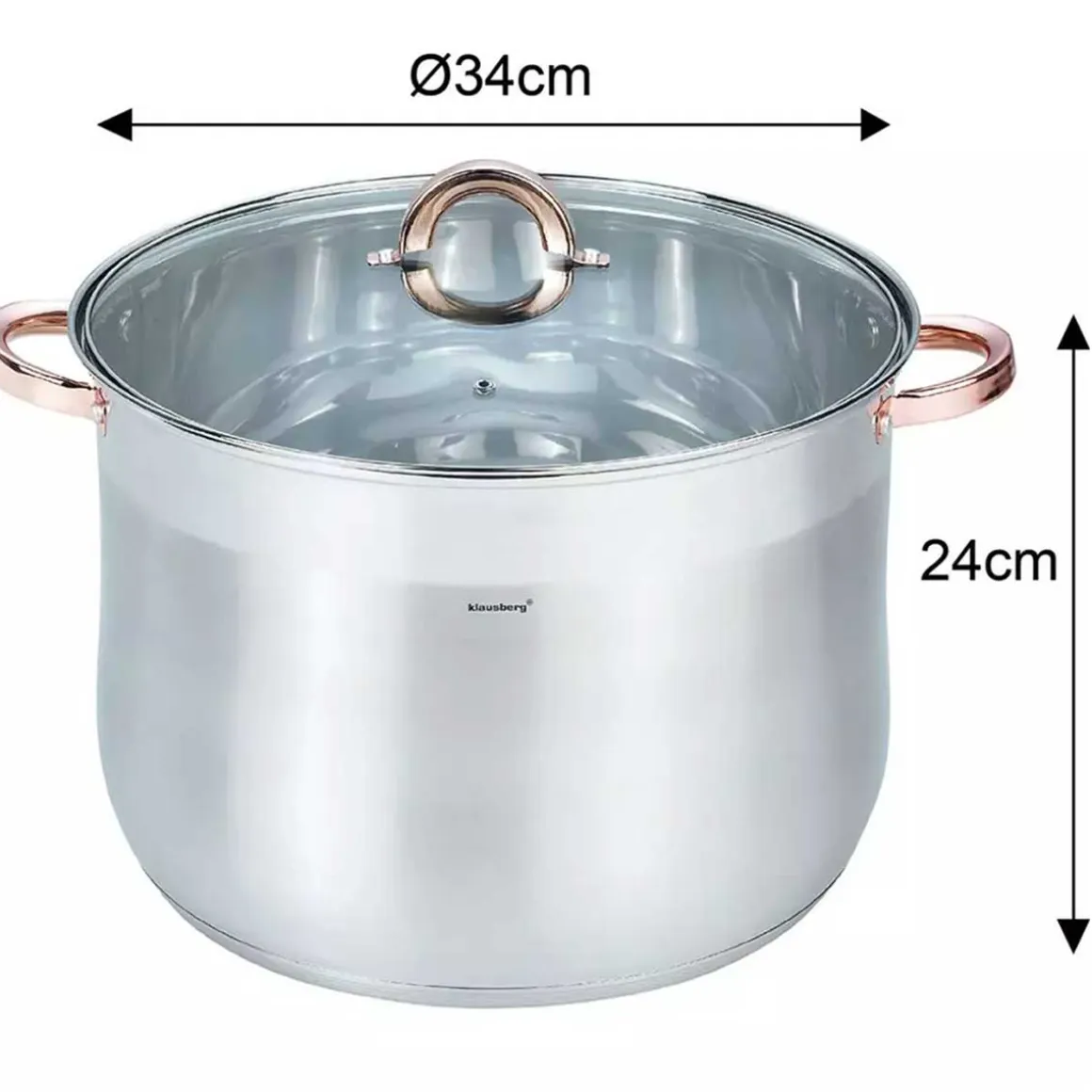 GARNEK GASTRO Z POKRYWĄ 34cm 22,4LKLAUSBERG KB-7798