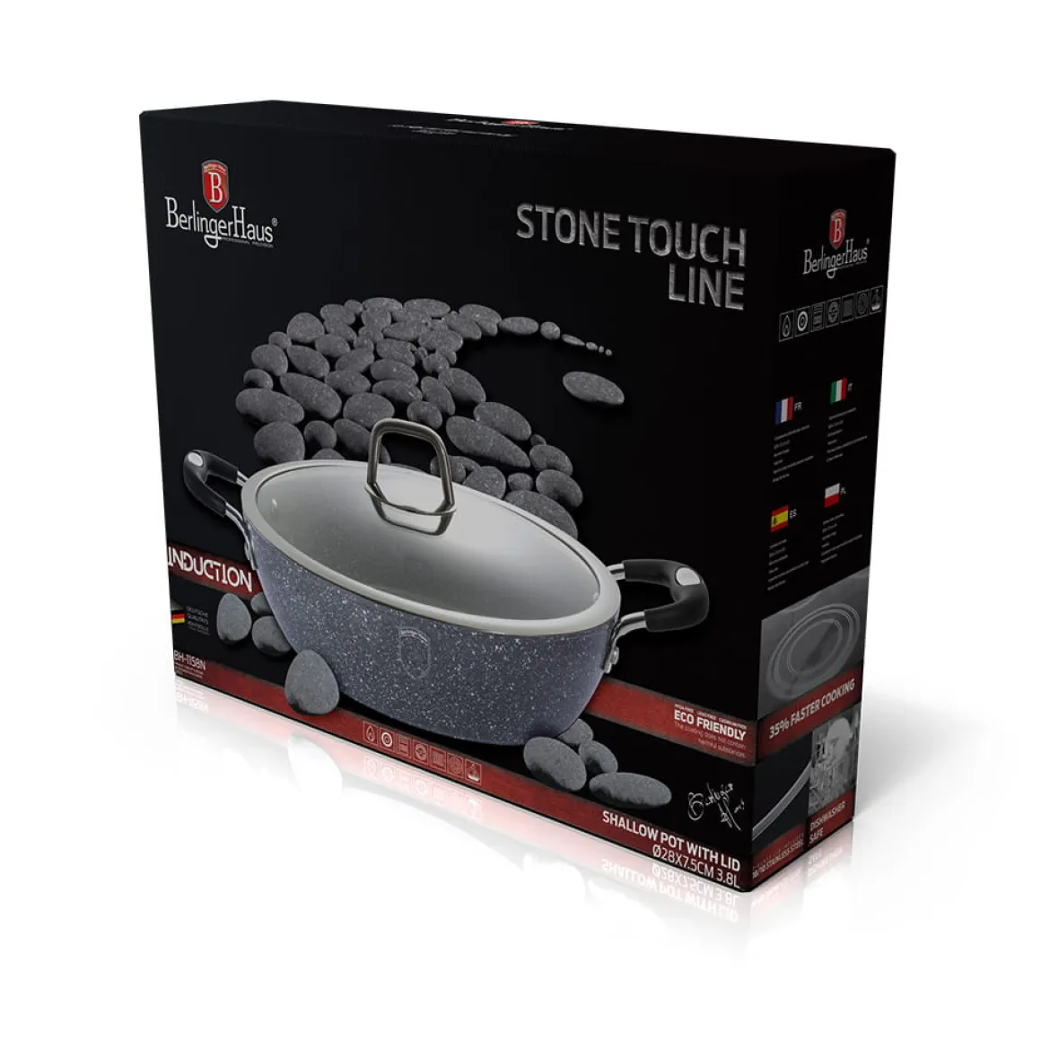 GARNEK GRANITOWY BERLINGERHAUS 28cm BH-1158 STONE TOUCH