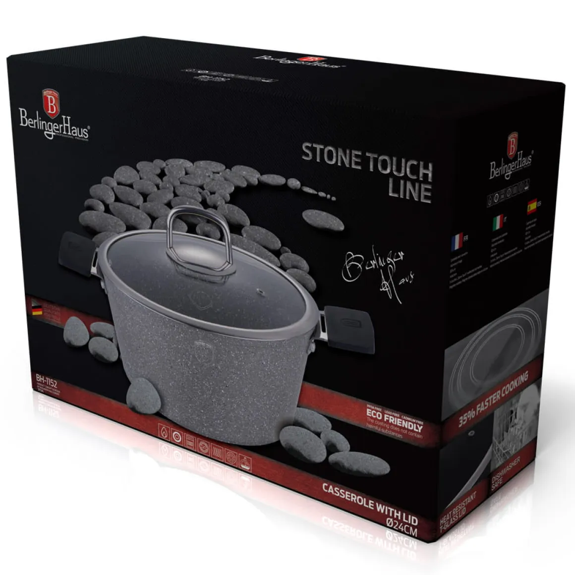 GARNEK GRANITOWY BERLINGERHAUS 24cm BH-1152 STONE TOUCH