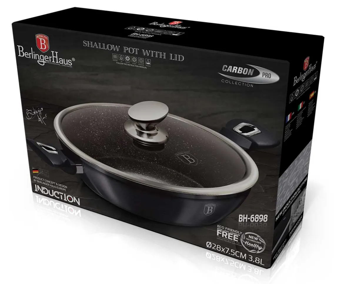 GARNEK GRANITOWY 28cm BERLINGERHAUS BH-6898 CARBON PRO