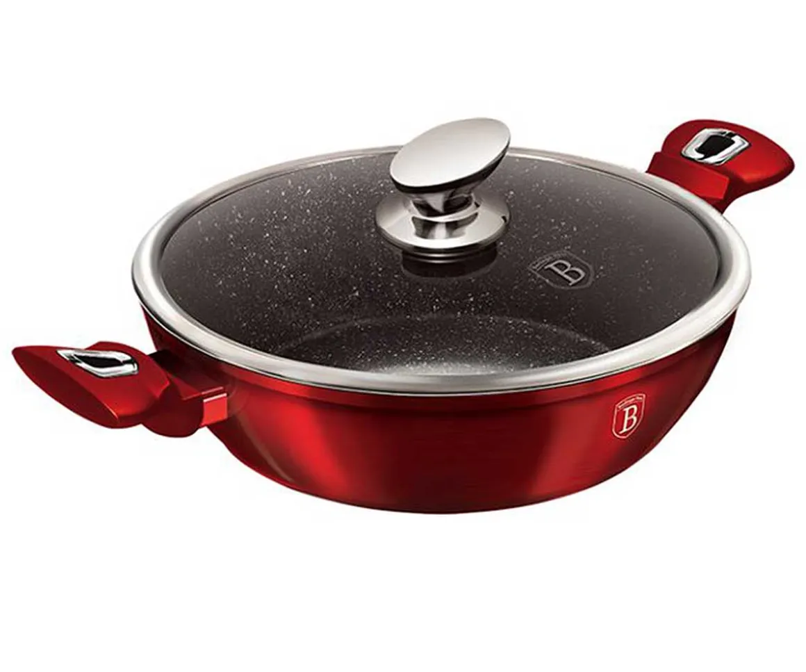 GARNEK GRANITOWY 28cm BERLINGERHAUS BURGUNDY METALLIC BH-1263