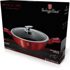 GARNEK GRANITOWY 32cm BERLINGERHAUS RED METALLIC LINE BH-1264