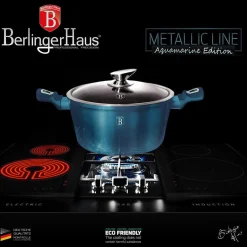 GARNEK GRANITOWY 24cm BERLINGERHAUS AQUAMARINE BH-1879