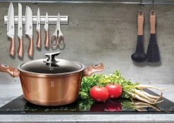 GARNEK GRANITOWY 24cm BERLINGERHAUS ROSE GOLD BH-1515