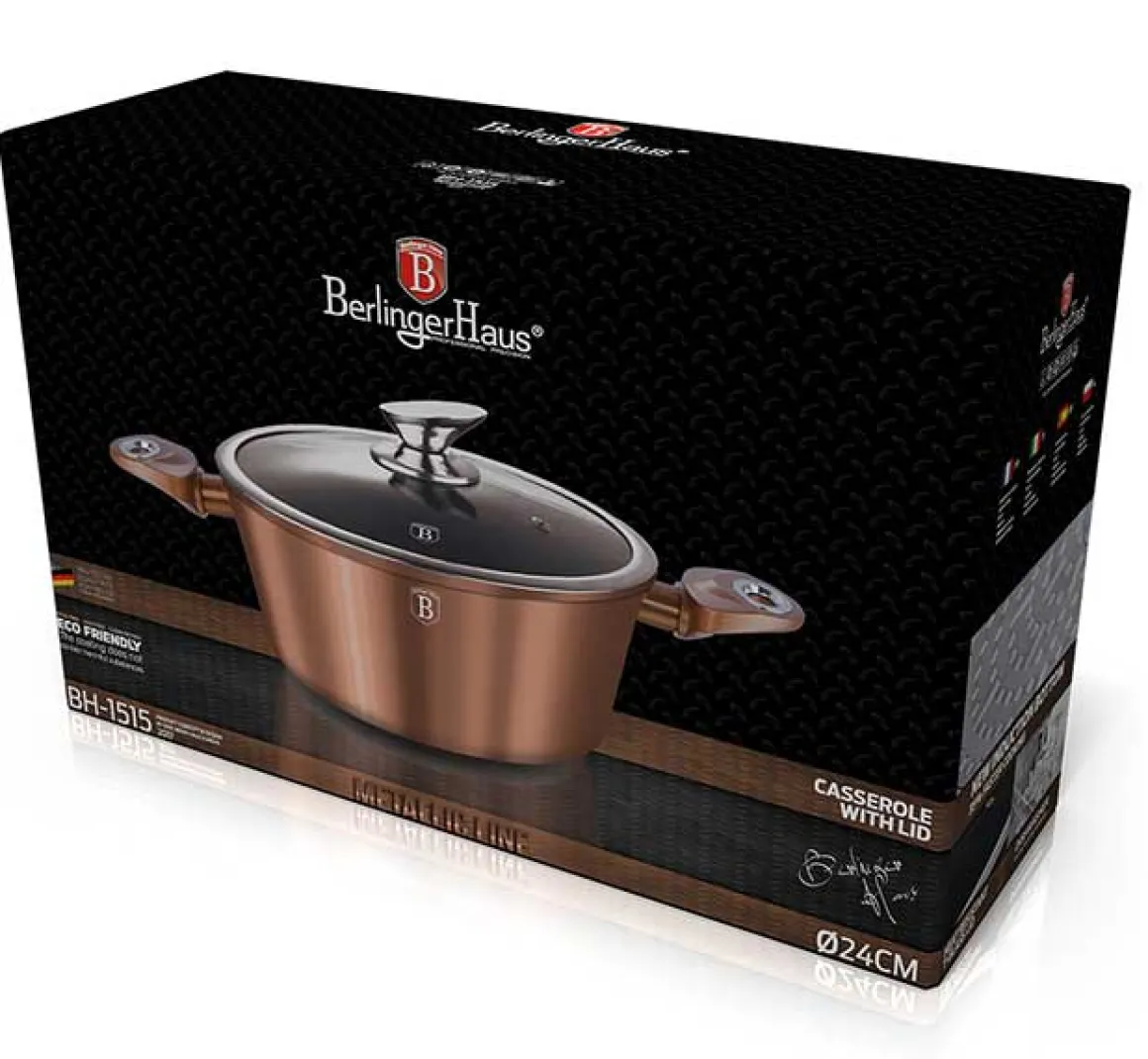 GARNEK GRANITOWY 24cm BERLINGERHAUS ROSE GOLD BH-1515
