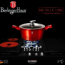 GARNEK GRANITOWY 28cm BERLINGERHAUS BURGUNDY METALLIC LINE BH-1258