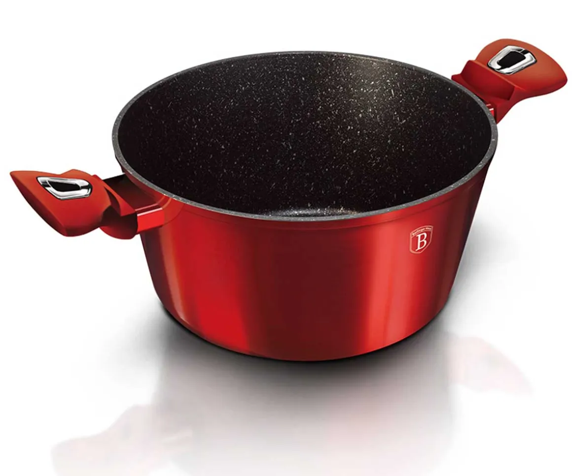 GARNEK GRANITOWY 24cm BERLINGERHAUS BURGUNDY METALLIC LINE BH-1257