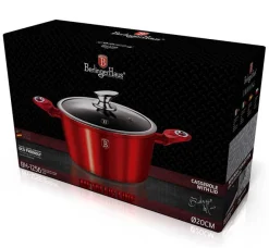 GARNEK GRANITOWY 20cm BERLINGERHAUS RED METALLIC LINE BH-1256