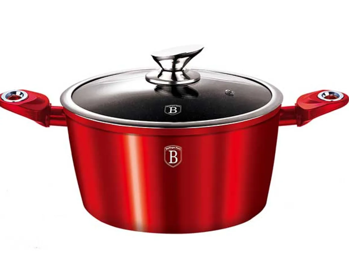 GARNEK GRANITOWY 20cm BERLINGERHAUS RED METALLIC LINE BH-1256