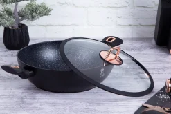 GARNEK GRANITOWY WOK 30cm BERLINGER HAUS BLACK ROSE BH-7112
