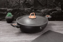 GARNEK GRANITOWY WOK 30cm BERLINGER HAUS BLACK ROSE BH-7112