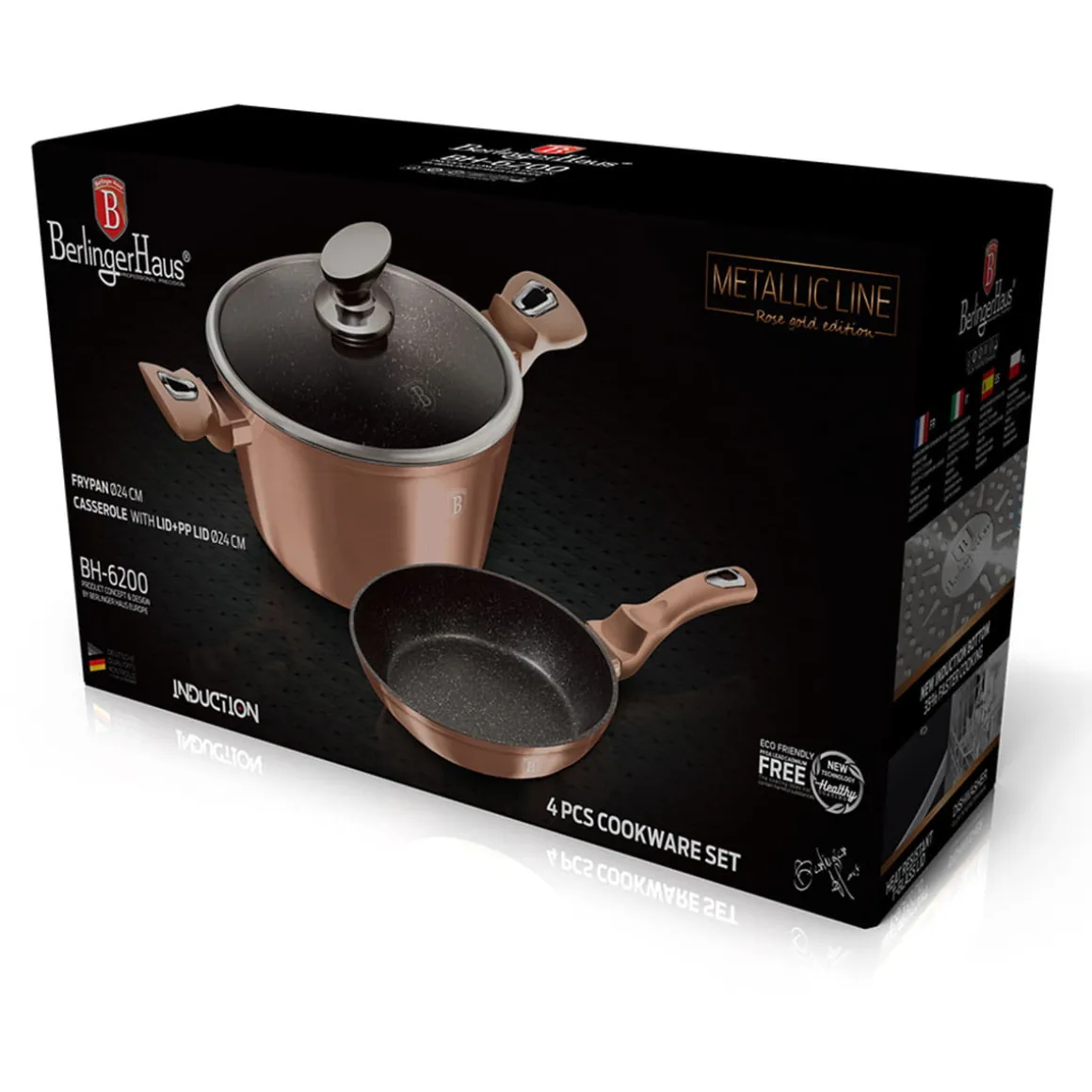 GARNEK I PATELNIA BERLINGER HAUS BH-6200 ROSE GOLD