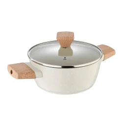 GARNEK MARMURKOWY 20cm Z POKRYWĄ BERGNER BG-34745 NATURALLY