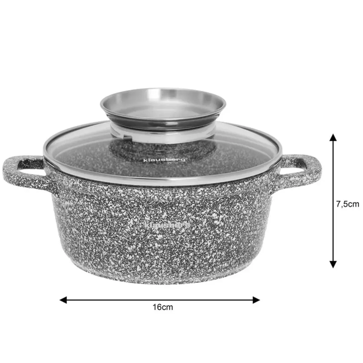 GARNEK MARMURKOWY 1,3L 16cm KLAUSBERG KB-7519