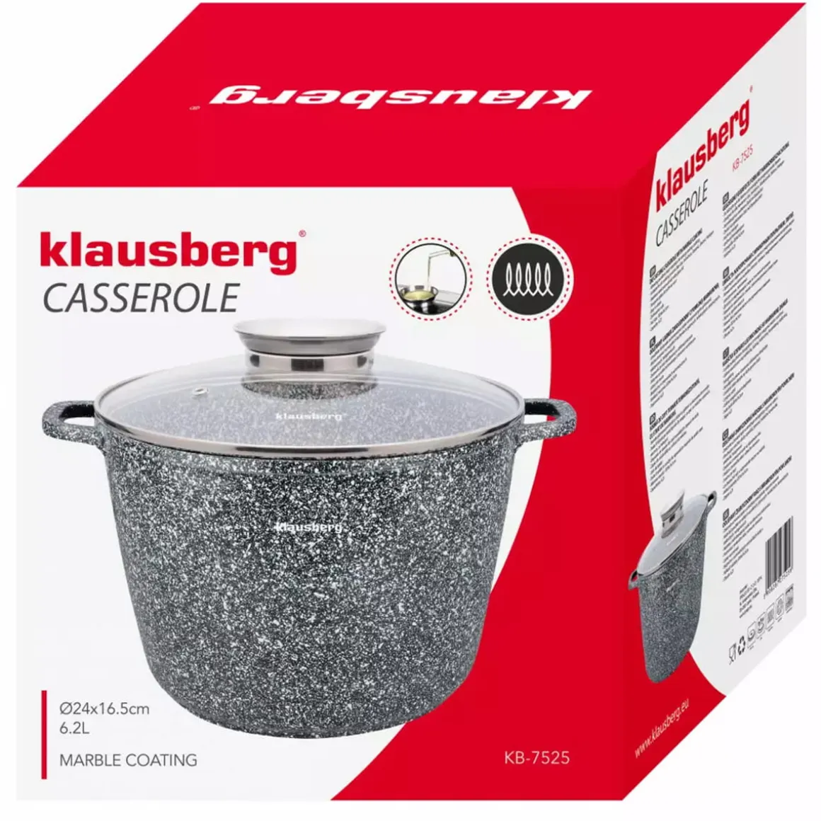 GARNEK MARMURKOWY 6,2L 24cm KLAUSBERG KB-7525