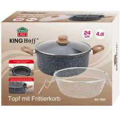 GARNEK MARMUROWY Z KOSZEM DO SMAŻENIA KINGHOFF KH-1985 4L