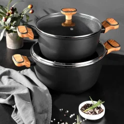 GARNEK MULTICLAD 24cm Z POKRYWĄ BERGNER BG-56037 CHARCOAL