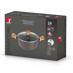 GARNEK MULTICLAD 24cm Z POKRYWĄ BERGNER BG-56037 CHARCOAL