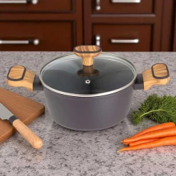 GARNEK MULTICLAD 20cm Z POKRYWĄ BERGNER BG-56036 CHARCOAL