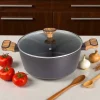 GARNEK MULTICLAD 28cm Z POKRYWĄ BERGNER BG-56038 CHARCOAL