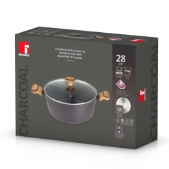 GARNEK MULTICLAD 28cm Z POKRYWĄ BERGNER BG-56038 CHARCOAL