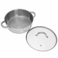 GARNEK PŁASKI Z POKRYWĄ 24cm KLAUSBERG KB-7172