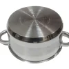 GARNEK STALOWY Z POKRYWĄ 20cm KINGHOFF CHEF 3L