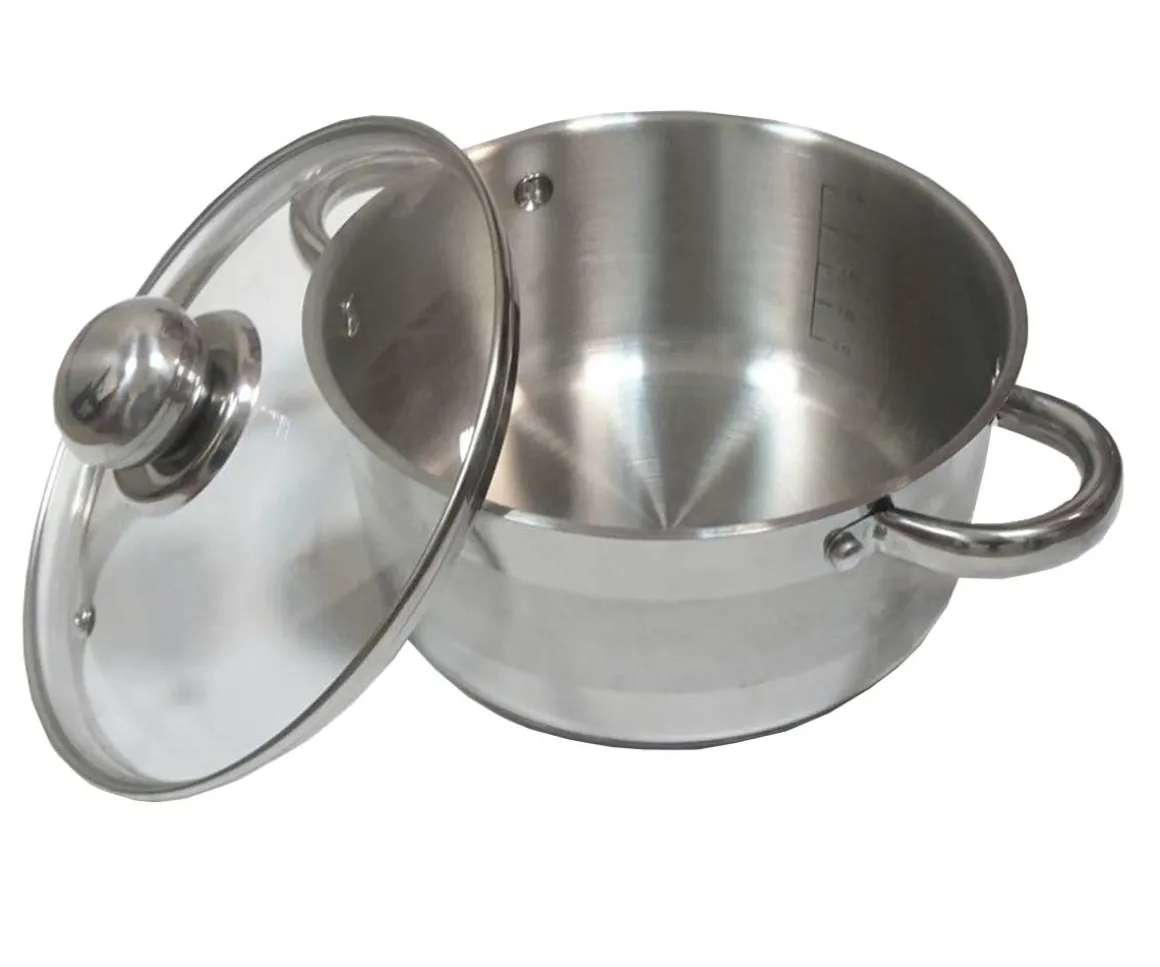 GARNEK STALOWY Z POKRYWĄ 20cm KINGHOFF CHEF 3L