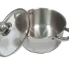 GARNEK STALOWY Z POKRYWĄ 14cm KINGHOFF CHEF 1L