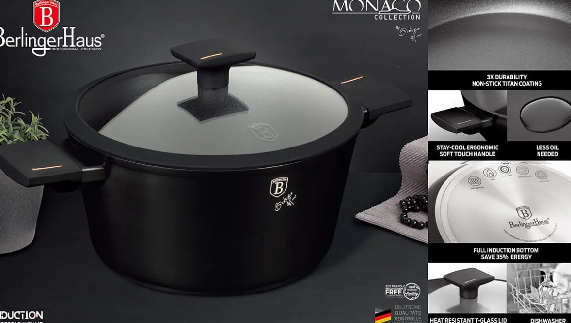 GARNEK TYTANOWY 20cm BERLINGER HAUS BH-7086 MONACO