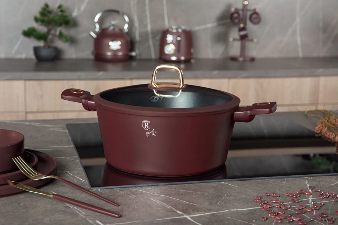 GARNEK TYTANOWY Z POKRYWĄ 30cm BERLINGER HAUS BH-8043 LEONARDO