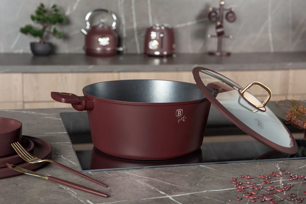 GARNEK TYTANOWY Z POKRYWĄ 30cm BERLINGER HAUS BH-8043 LEONARDO