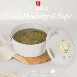 GARNEK TYTANOWY Z POKRYWĄ 24cm BERLINGER HAUS BH-7787 SAHARA