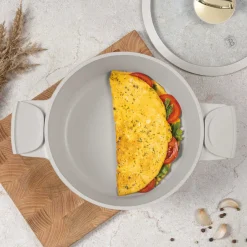 GARNEK TYTANOWY Z POKRYWĄ 24cm BERLINGER HAUS BH-7787 SAHARA