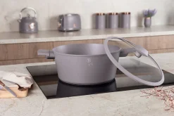 GARNEK TYTANOWY Z POKRYWĄ 28cm BERLINGER HAUS BH-8102 TAUPE